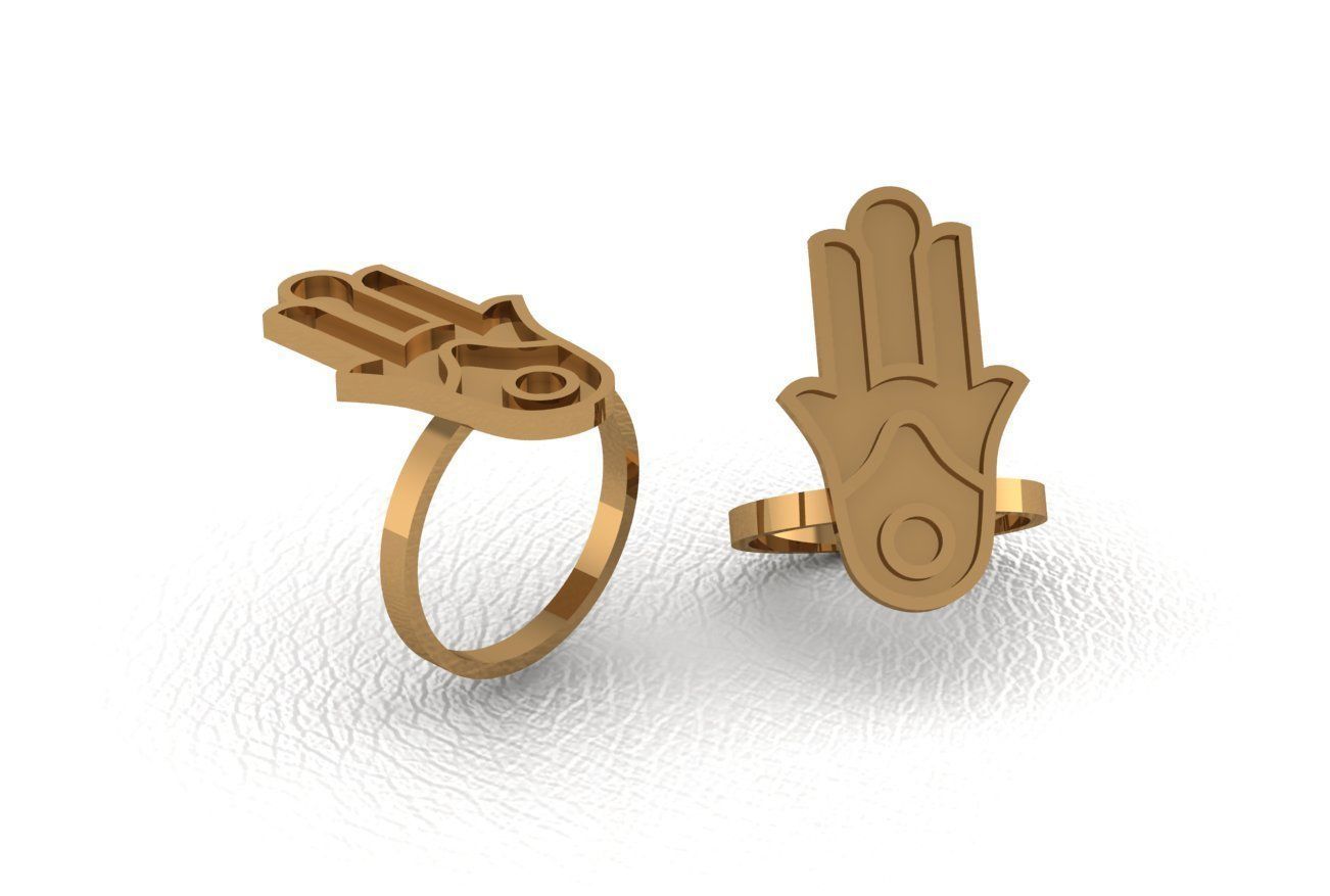 Classical diamond rings 3D print model_5