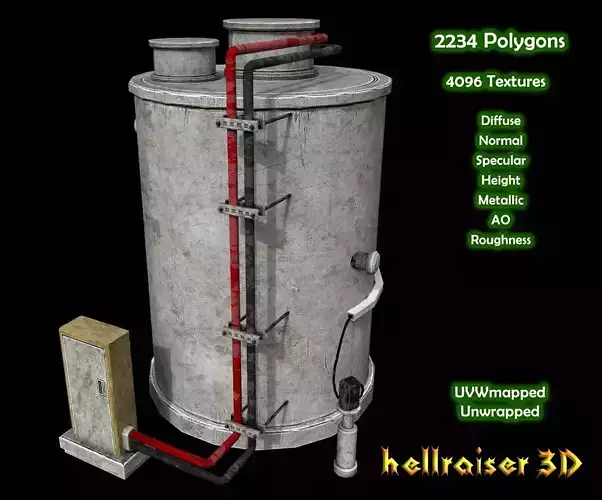 Boiler - PBR - Textured Low-poly 3D model