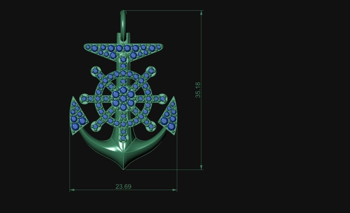 pendant anchor 3D model_5