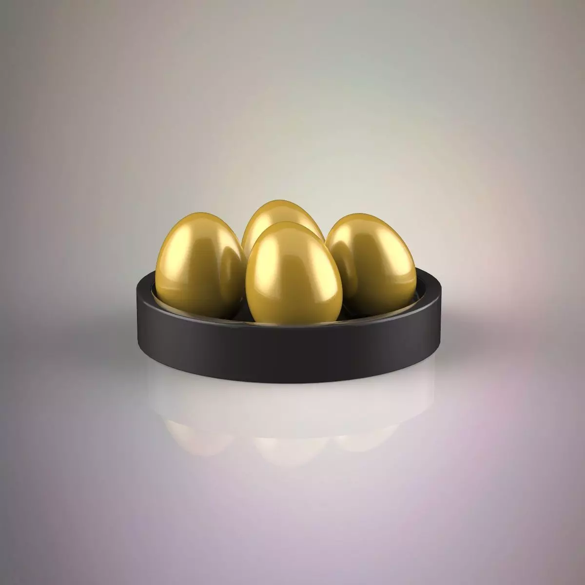Golden eggs 3D model_0