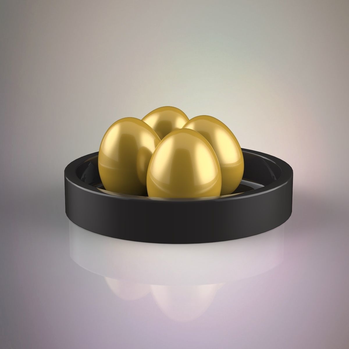 Golden eggs 3D model_1