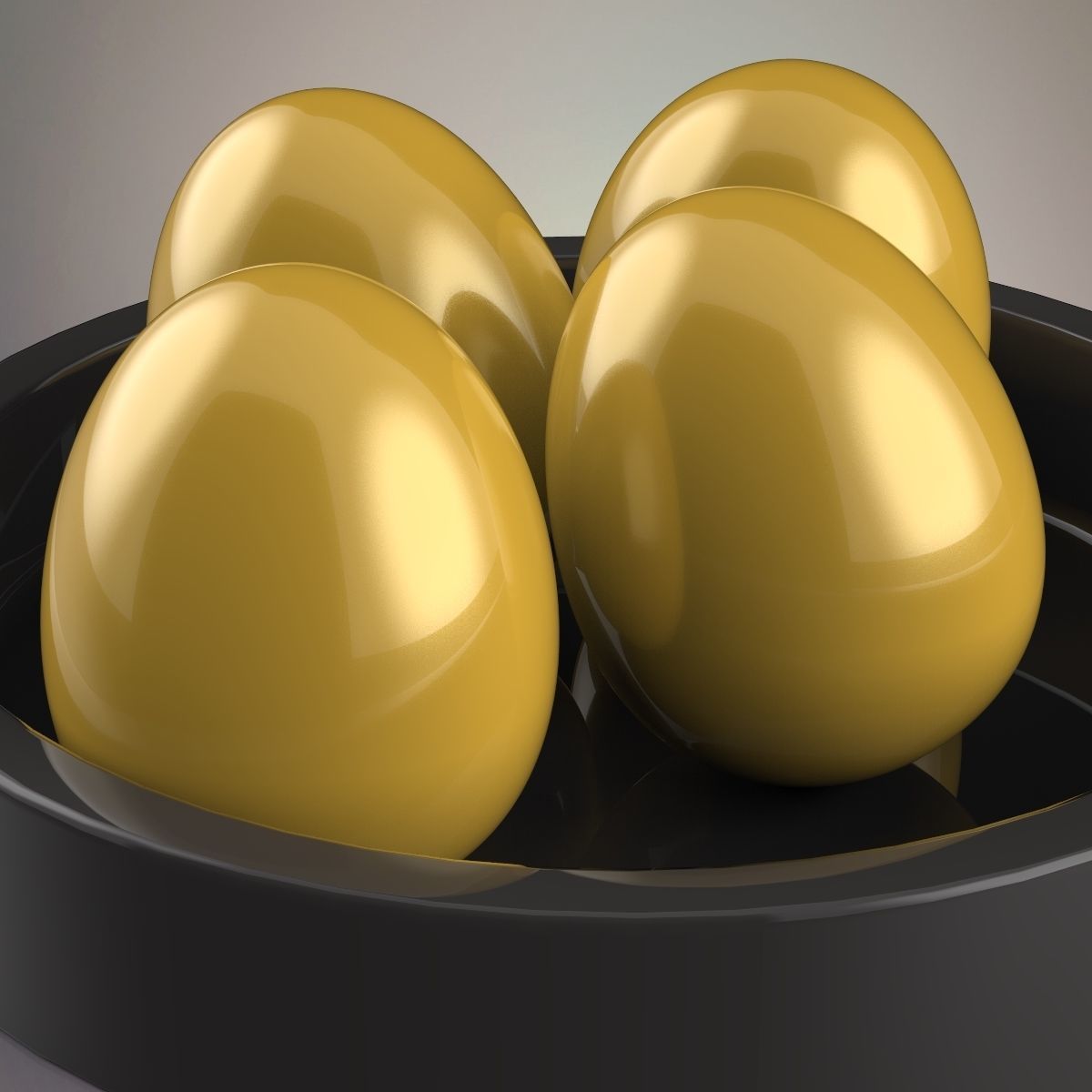 Golden eggs 3D model_3