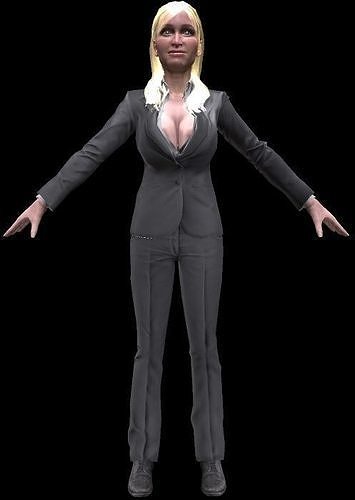 Business suit sexy Free low-poly 3D model