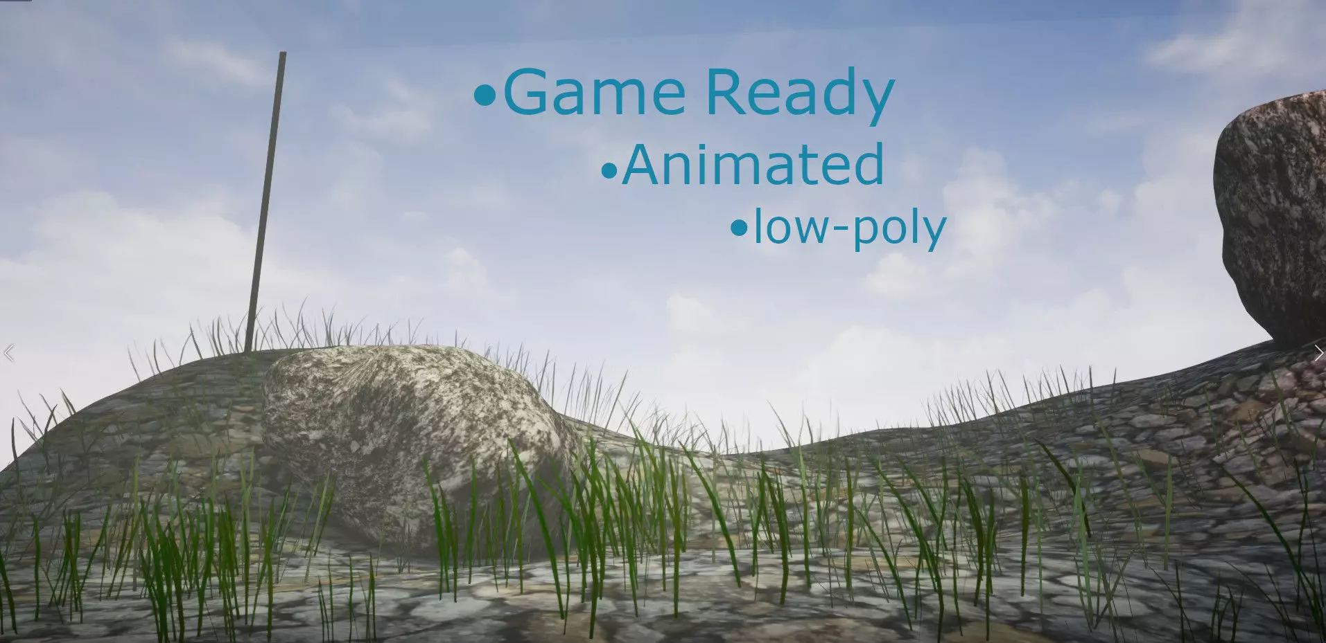 ThinGrass Animated 2 Low-poly 3D model_0