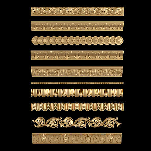 Decorative Moldings Set 01 3D print model