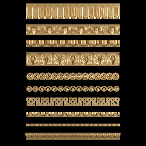 Decorative Moldings Set 02 3D print model