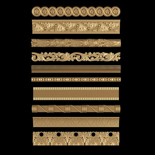 Decorative Moldings Set 03 3D print model