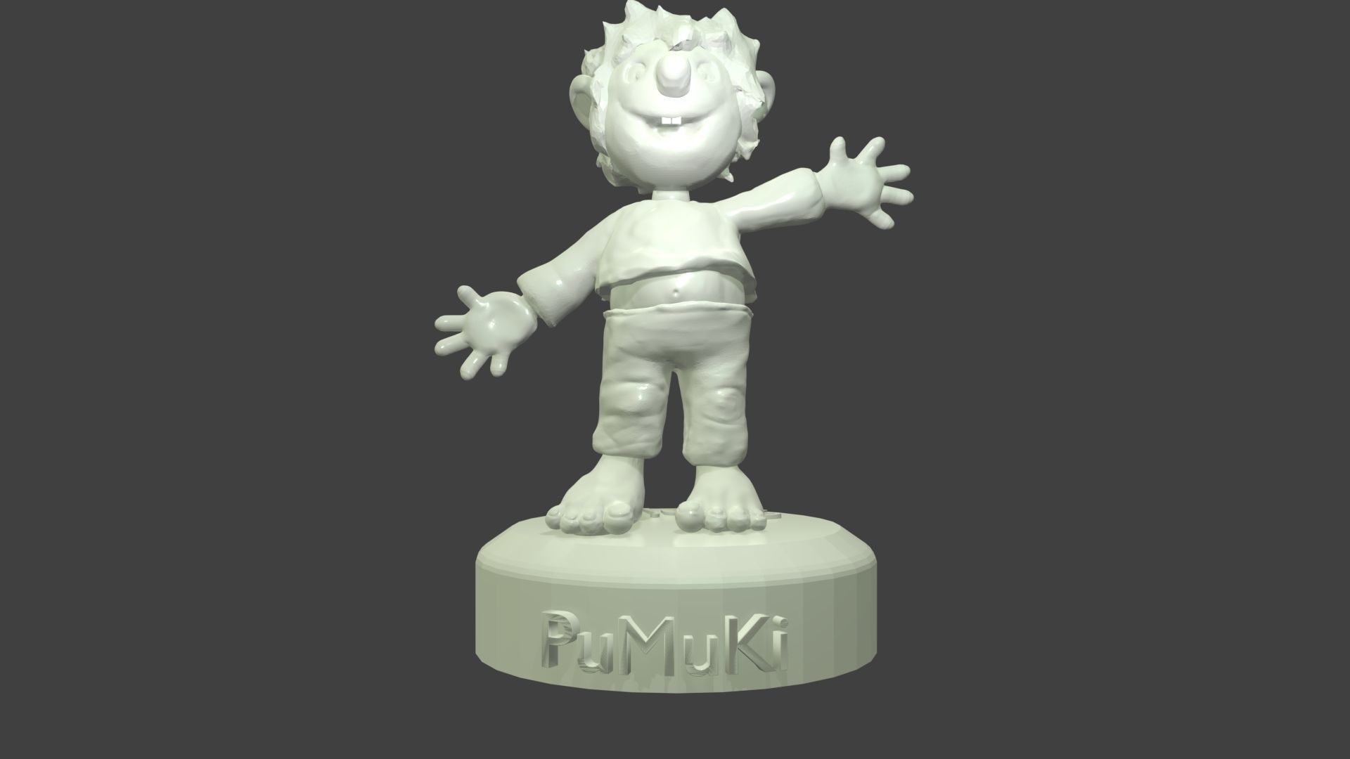 Pumuki figurine with name pamuki 3D print model_2