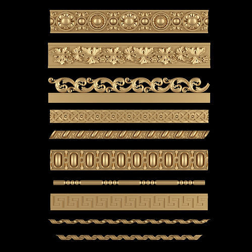 Decorative Moldings Set 04 3D print model