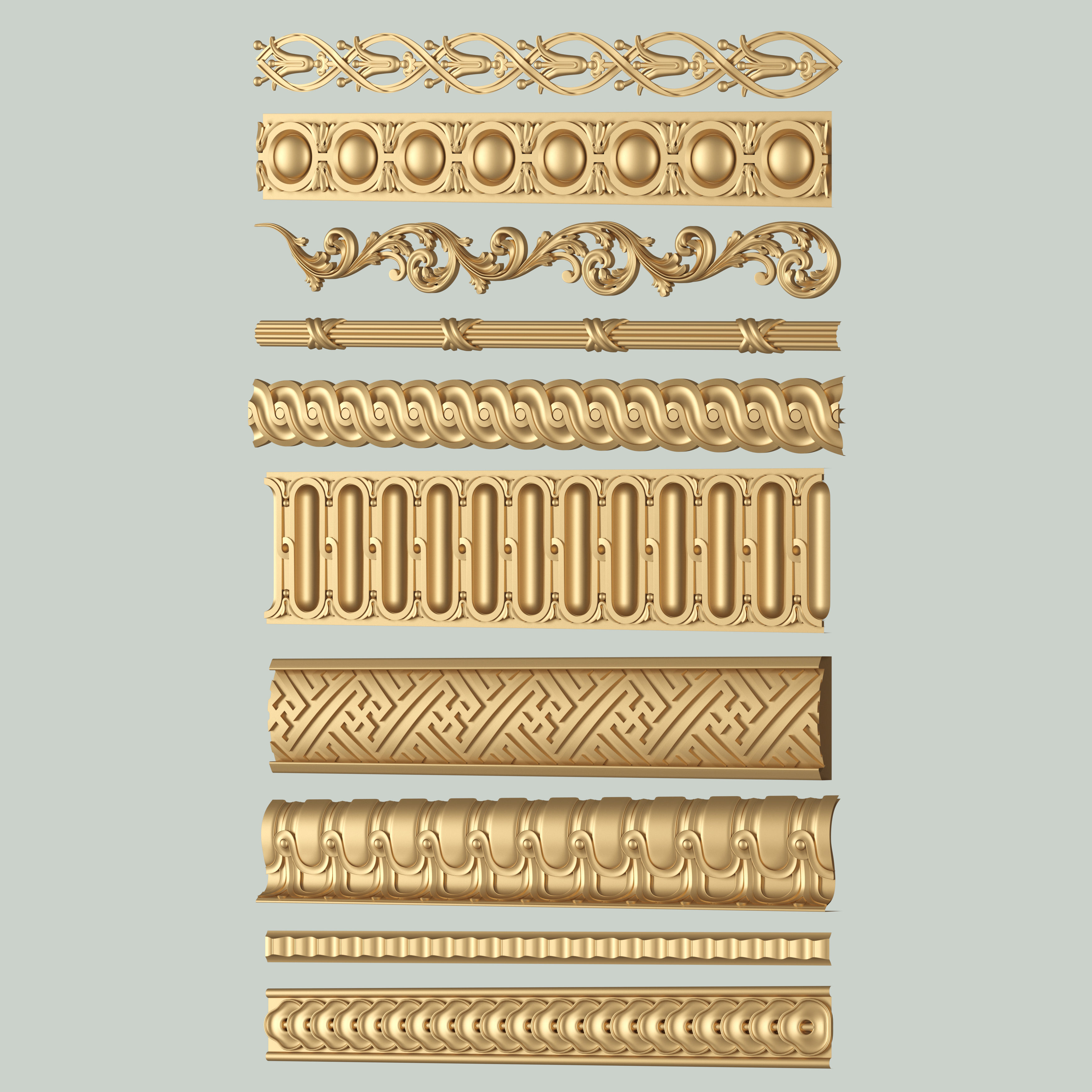 Decorative Moldings Set 05 3D print model_3
