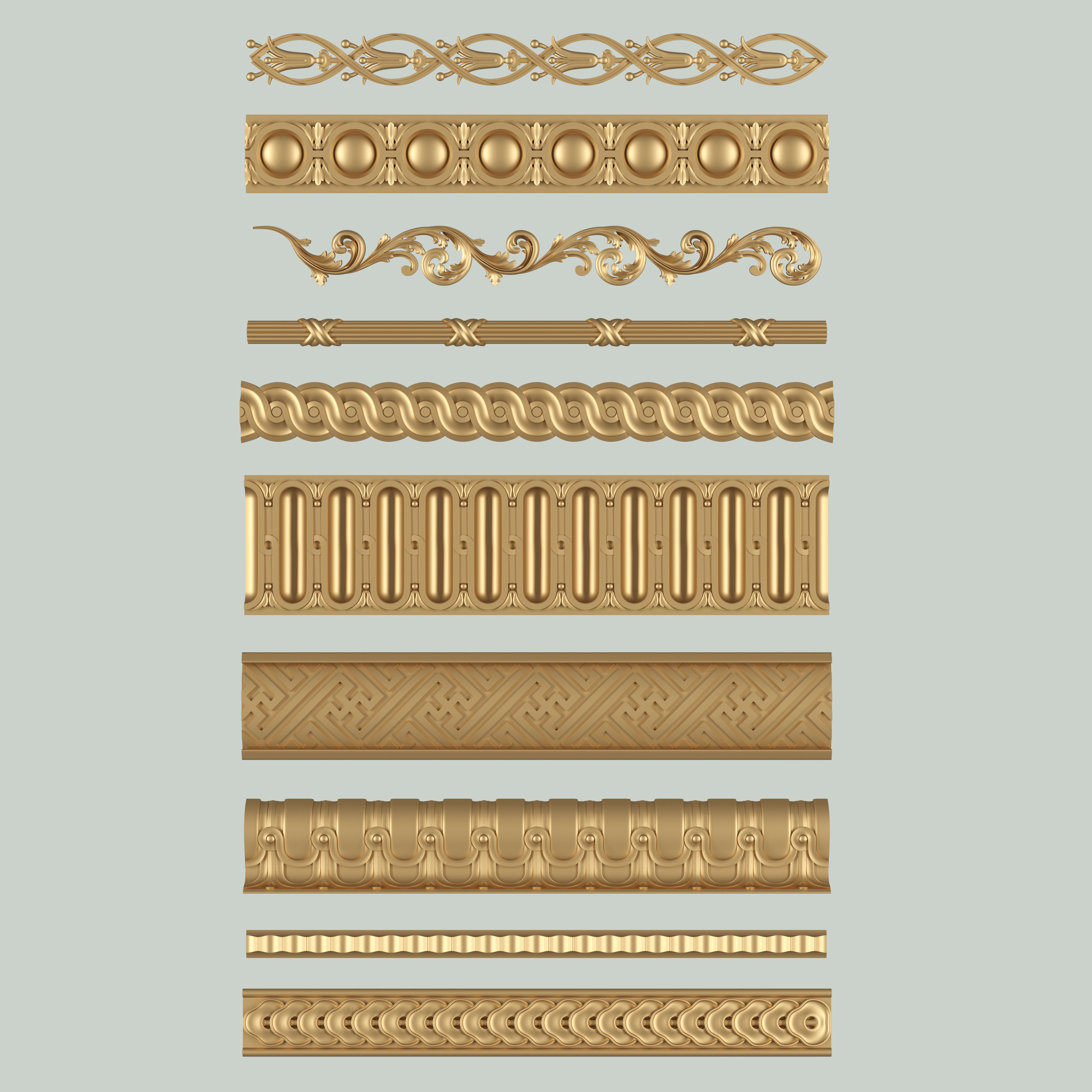 Decorative Moldings Set 05 3D print model_1