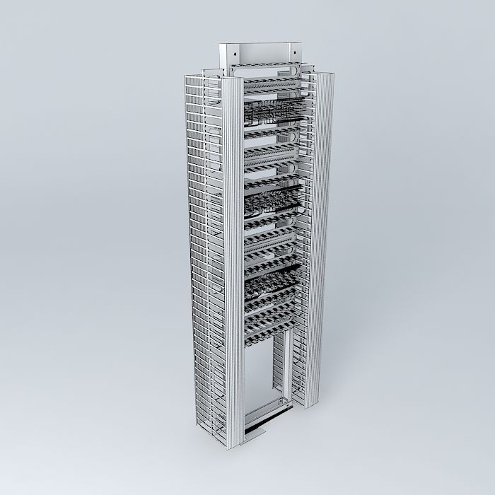 Cisco 4948 Rack layout for 144 ports 3D model_3