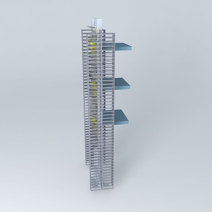 Cisco 4948 Rack layout for 144 ports 3D model_2