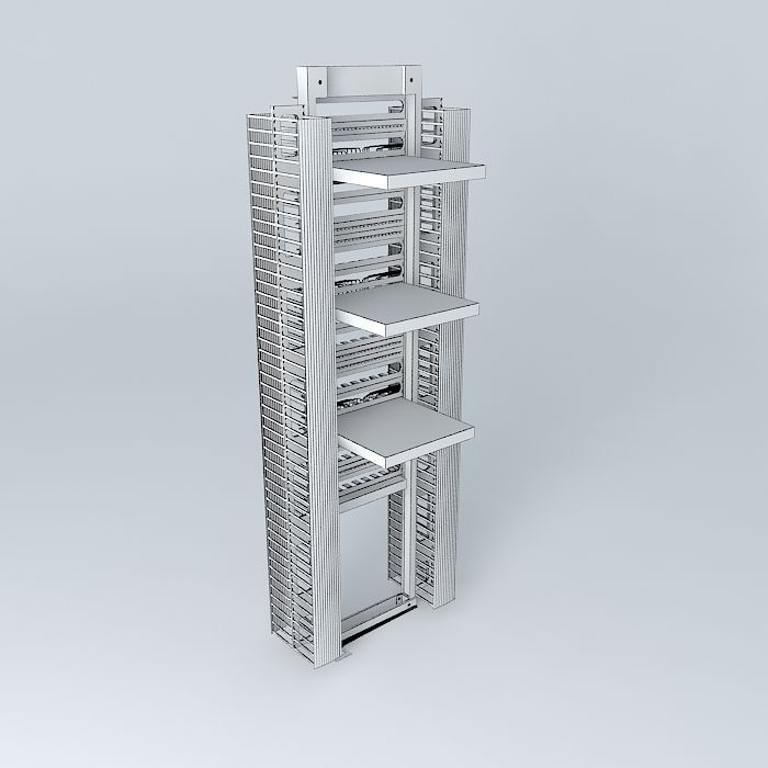 Cisco 4948 Rack layout for 144 ports 3D model_4