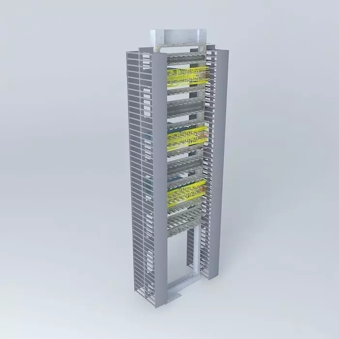 Cisco 4948 Rack layout for 144 ports 3D model_0