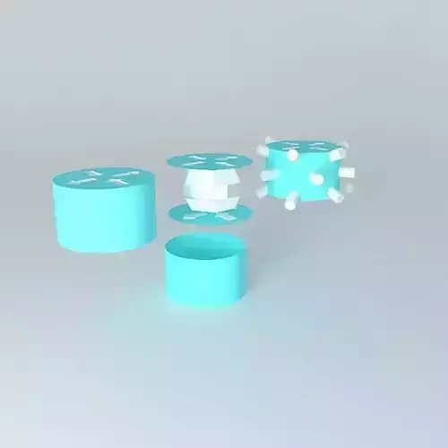 Router Symbol with connecting points 3D model