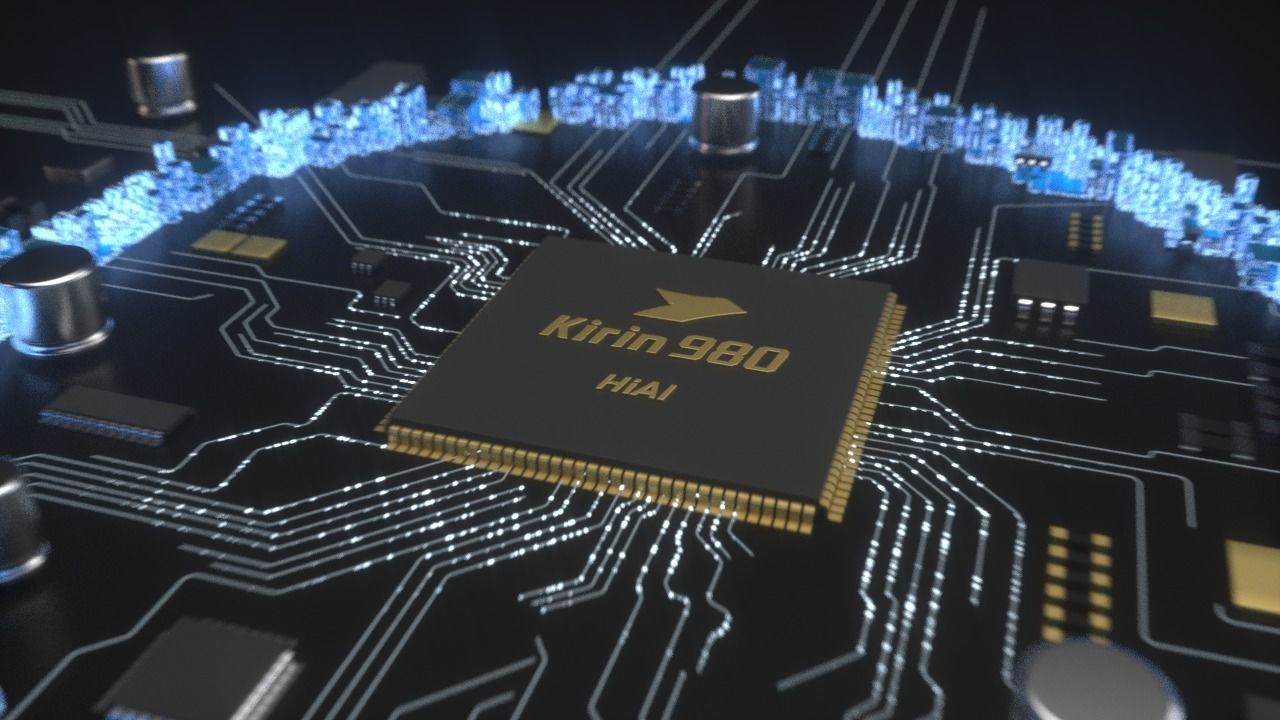 Huawei Kirin 980 chip current animation - C4D 3D model_4