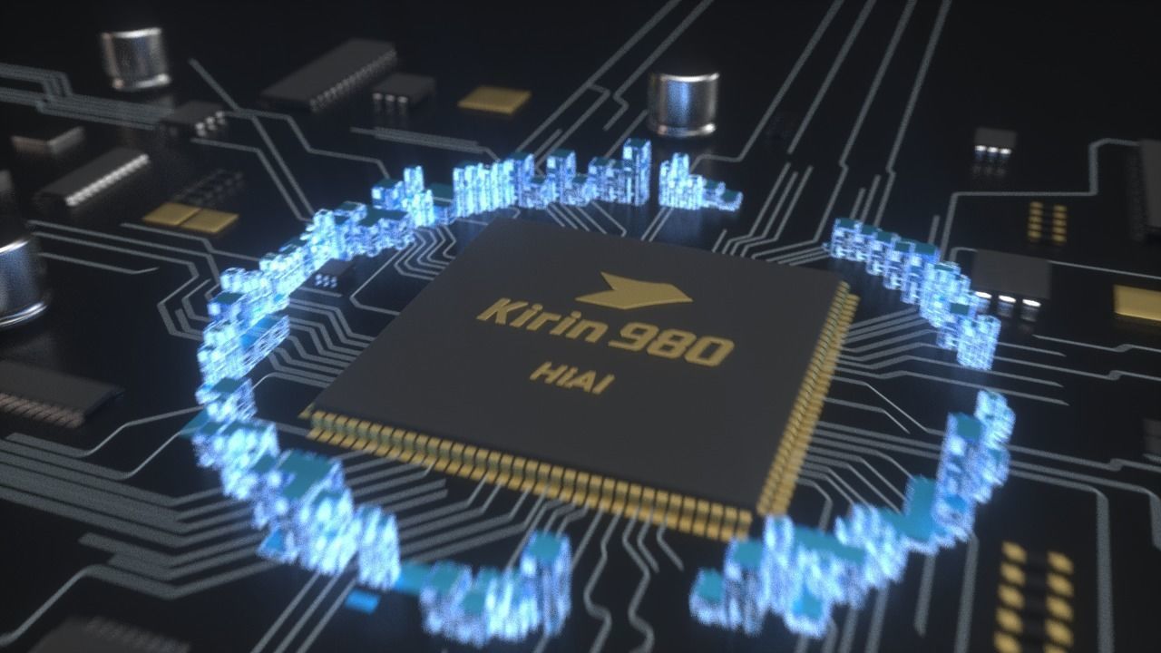 Huawei Kirin 980 chip current animation - C4D 3D model_2