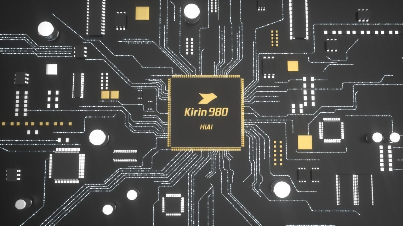 Huawei Kirin 980 chip current animation - C4D 3D model_7