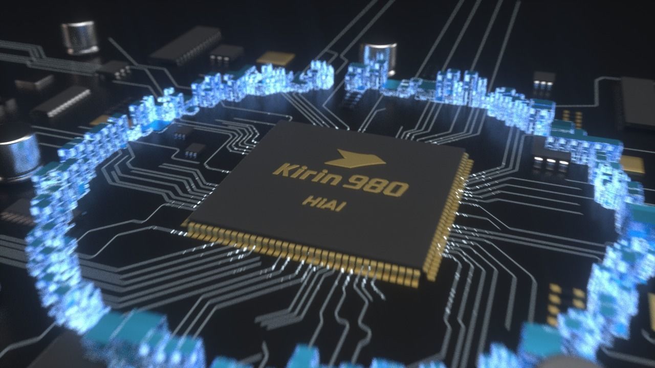 Huawei Kirin 980 chip current animation - C4D 3D model_3