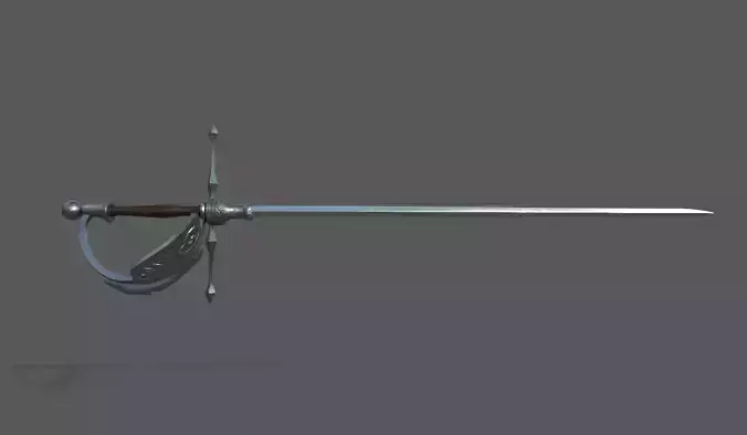 Epee 2 sword Low-poly 3D model
