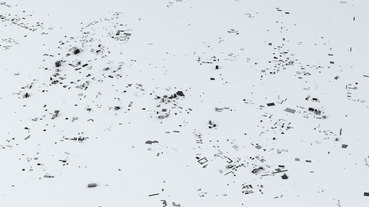 Taichung City Streets and Buildings 3D model_4