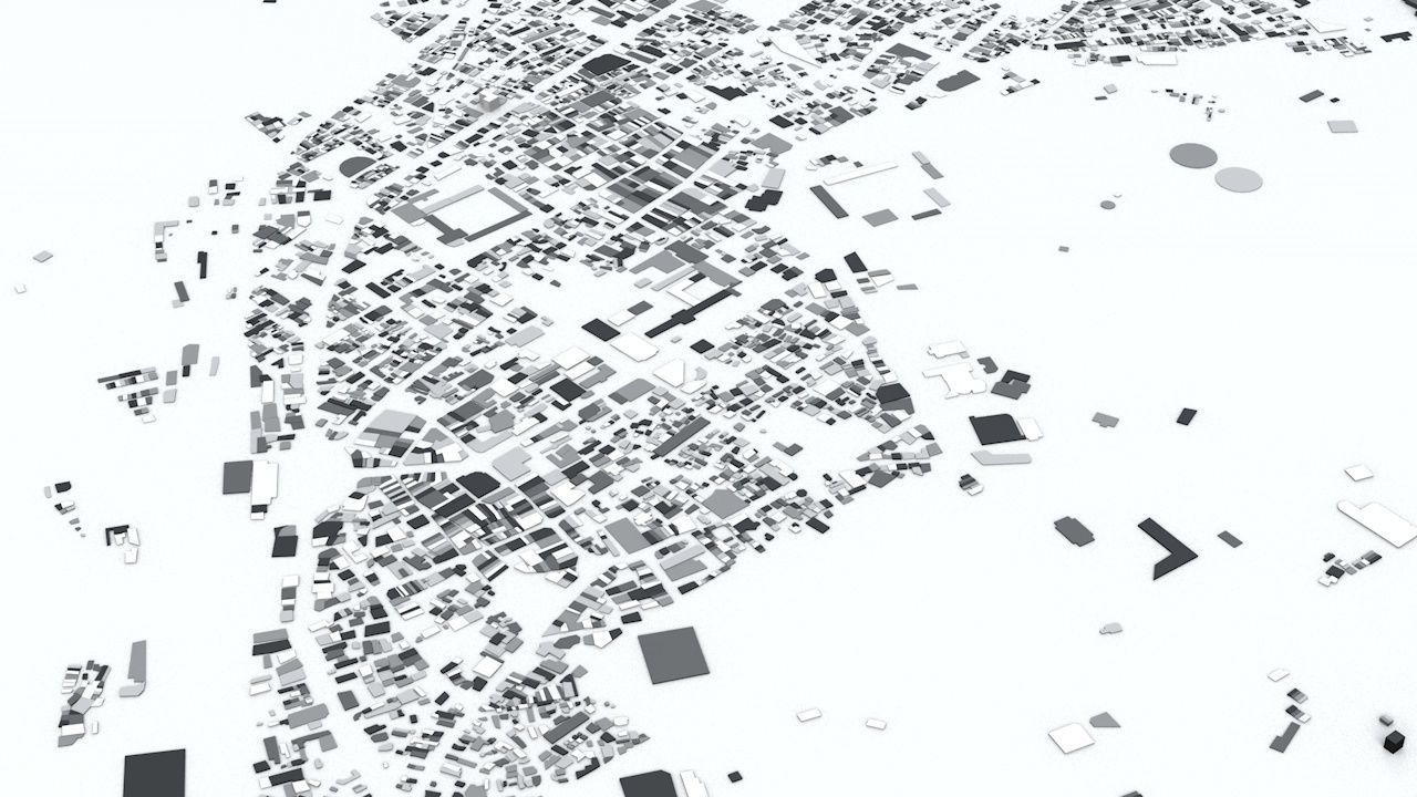 Taichung City Streets and Buildings 3D model_5