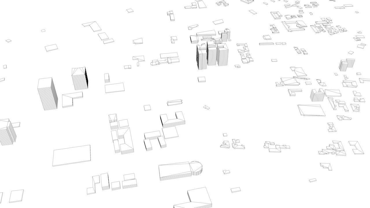 Taichung City Streets and Buildings 3D model_15