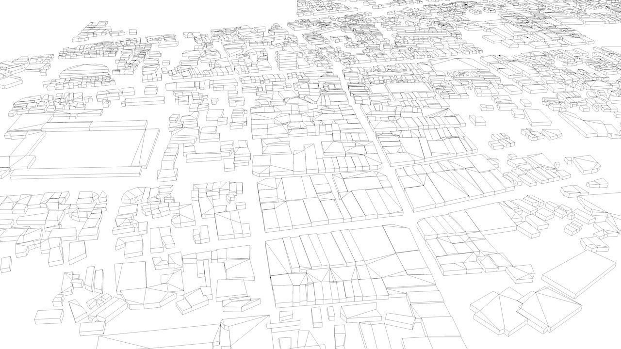 Taichung City Streets and Buildings 3D model_14