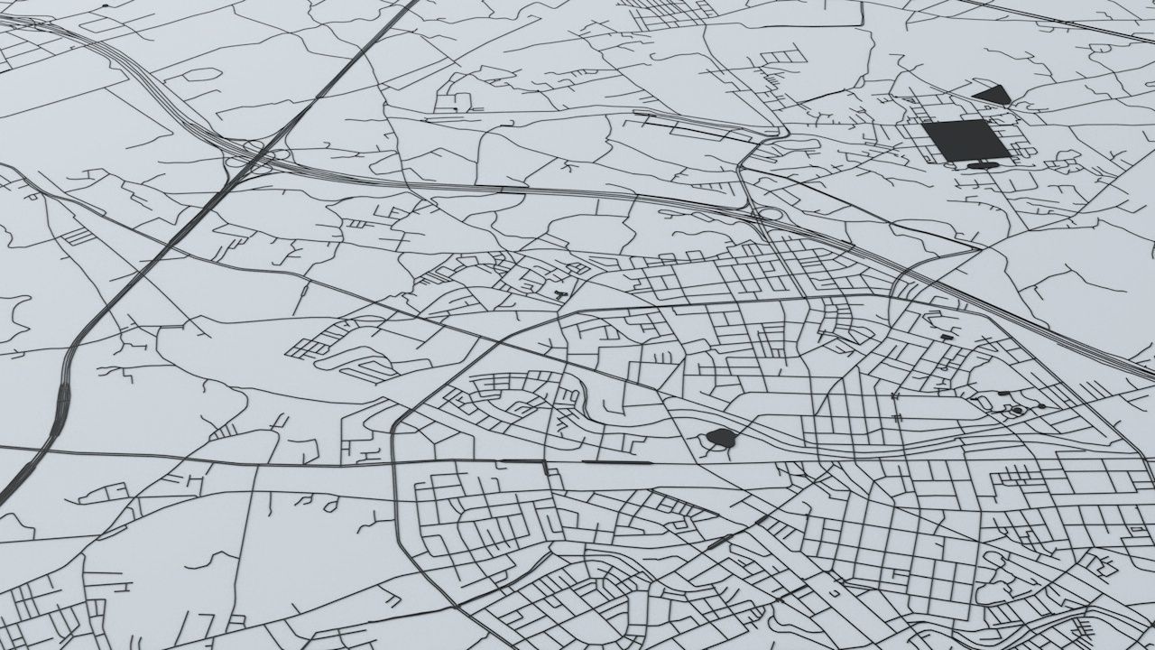 Taoyuan City Road Network and Streets 3D model_6