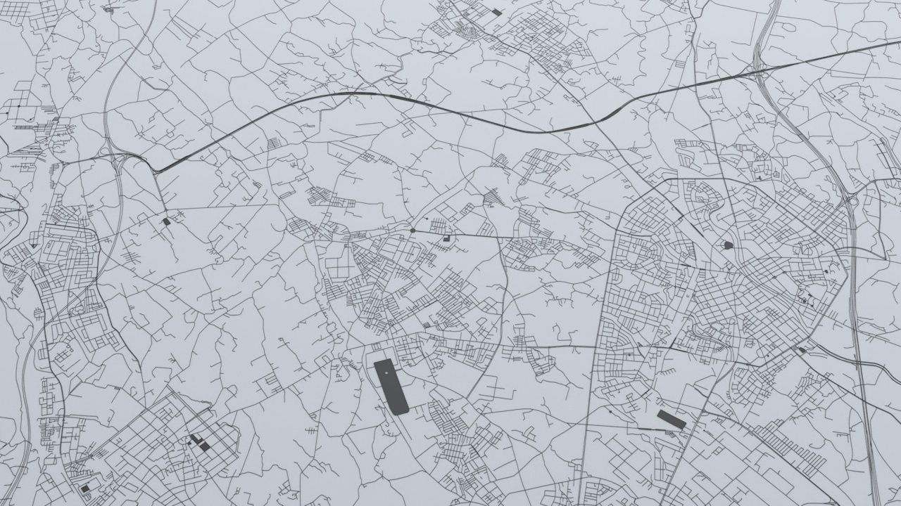 Taoyuan City Road Network and Streets 3D model_1