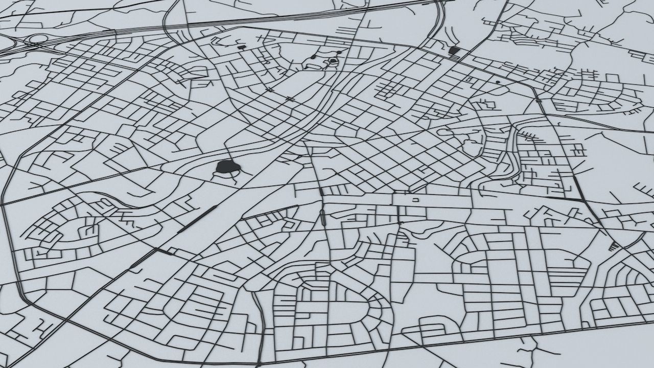 Taoyuan City Road Network and Streets 3D model_2