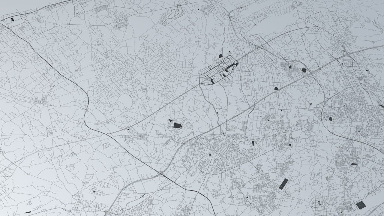 Taoyuan City Road Network and Streets 3D model_4