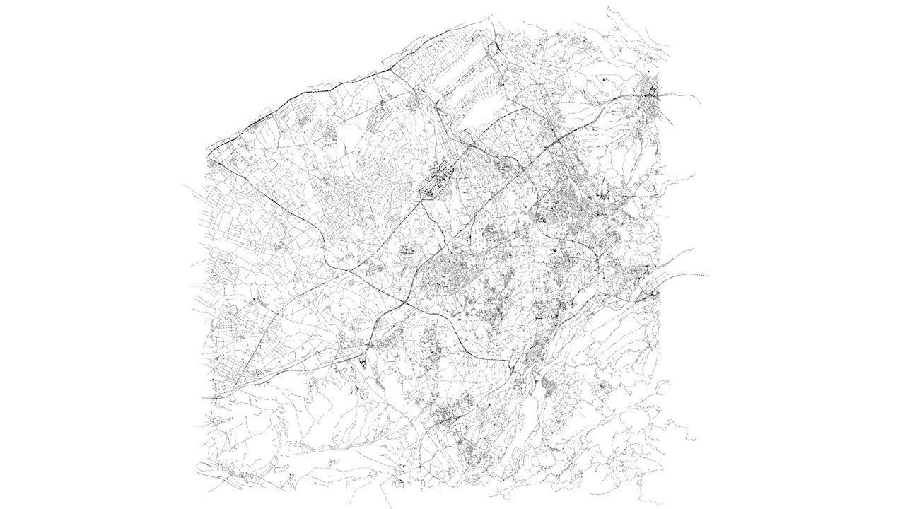 Taoyuan City Road Network and Streets 3D model_12