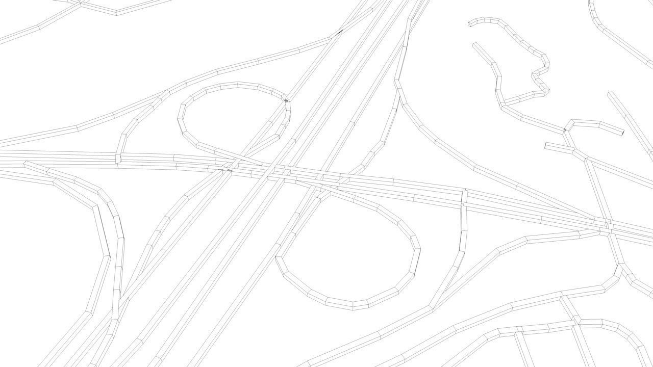 Taoyuan City Road Network and Streets 3D model_15
