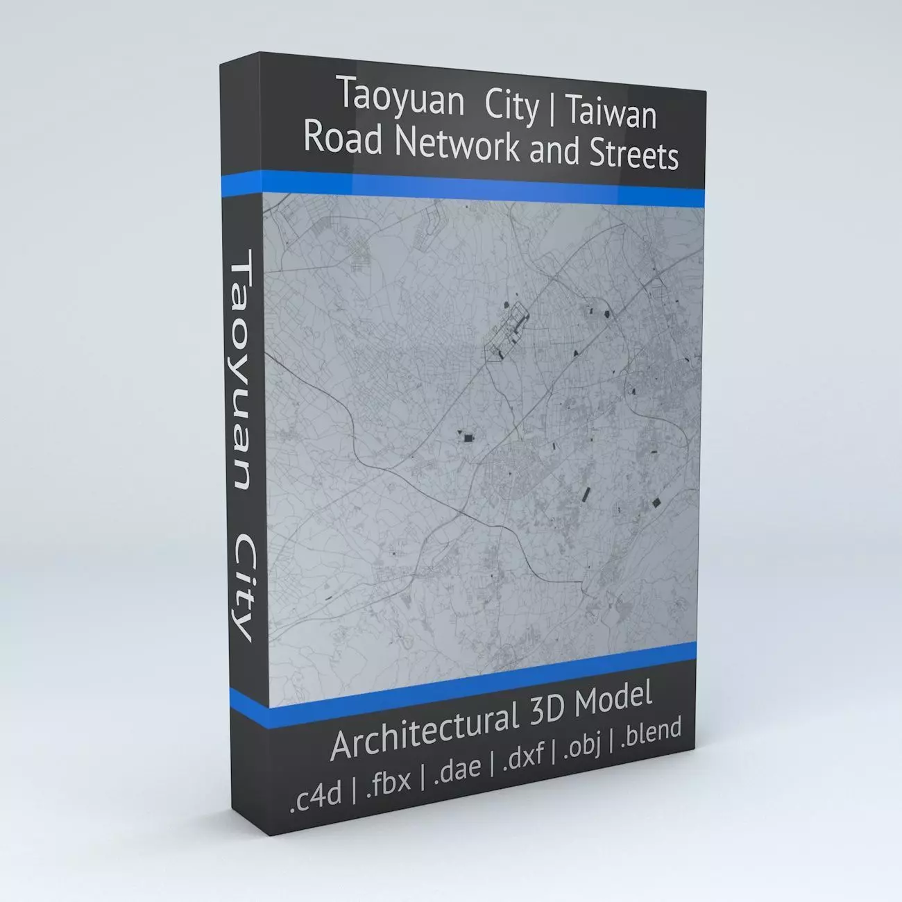 Taoyuan City Road Network and Streets 3D model_0