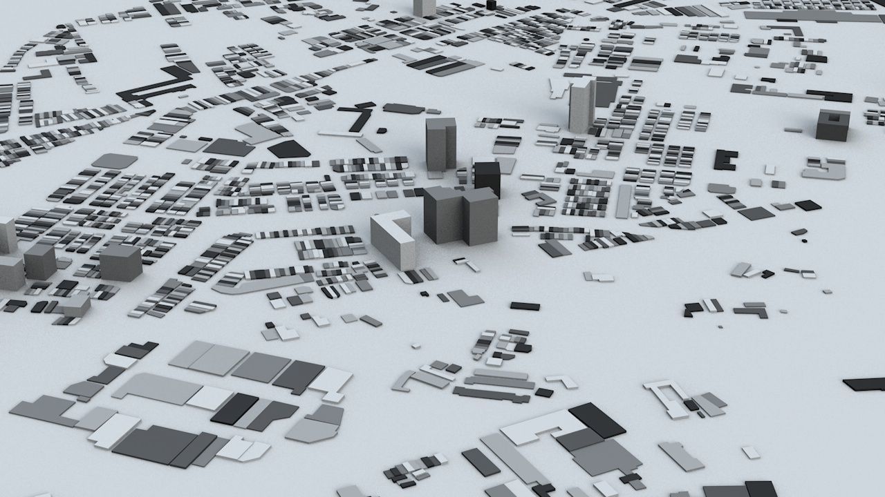 Taoyuan City Streets and Buildings 3D model_9