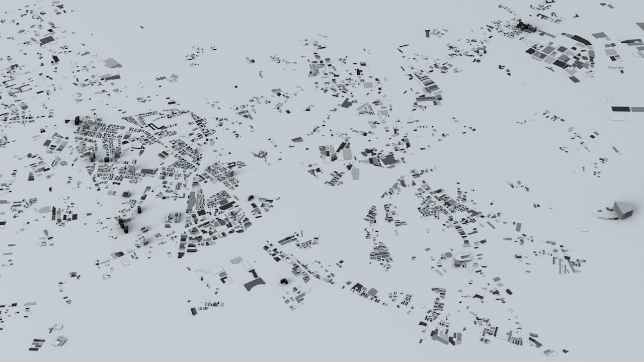 Taoyuan City Streets and Buildings 3D model_2