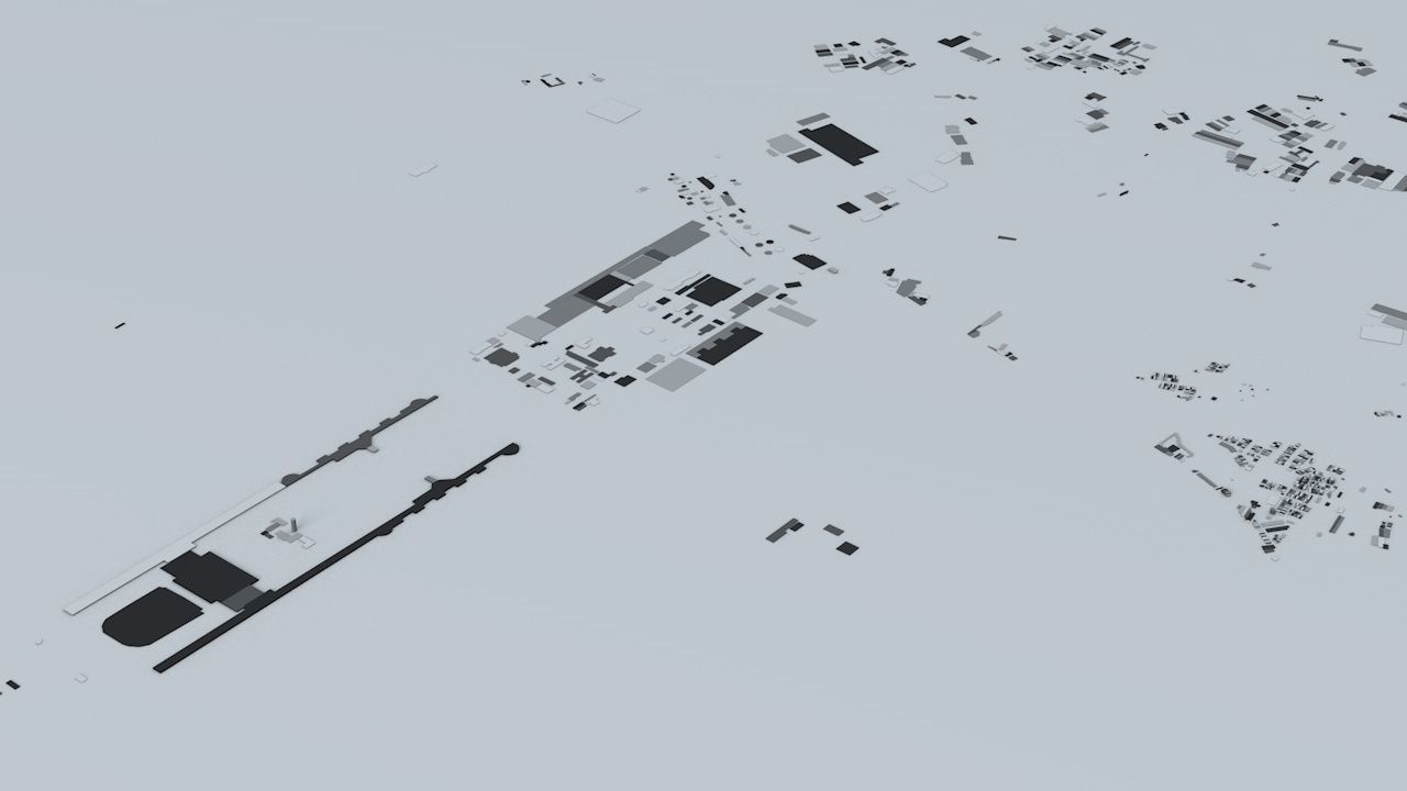 Taoyuan City Streets and Buildings 3D model_8