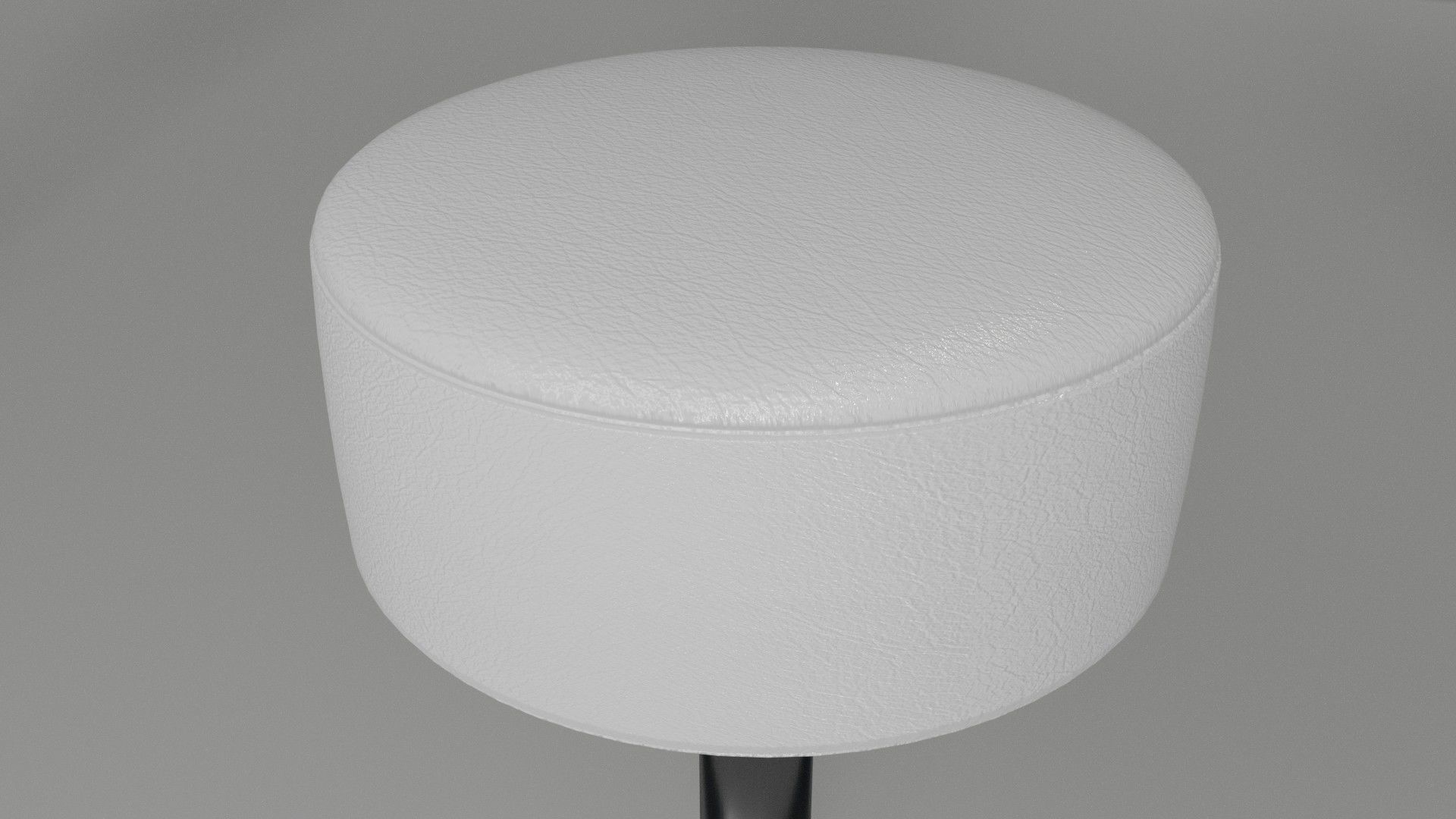 bar stool chrome leather 3D model_5