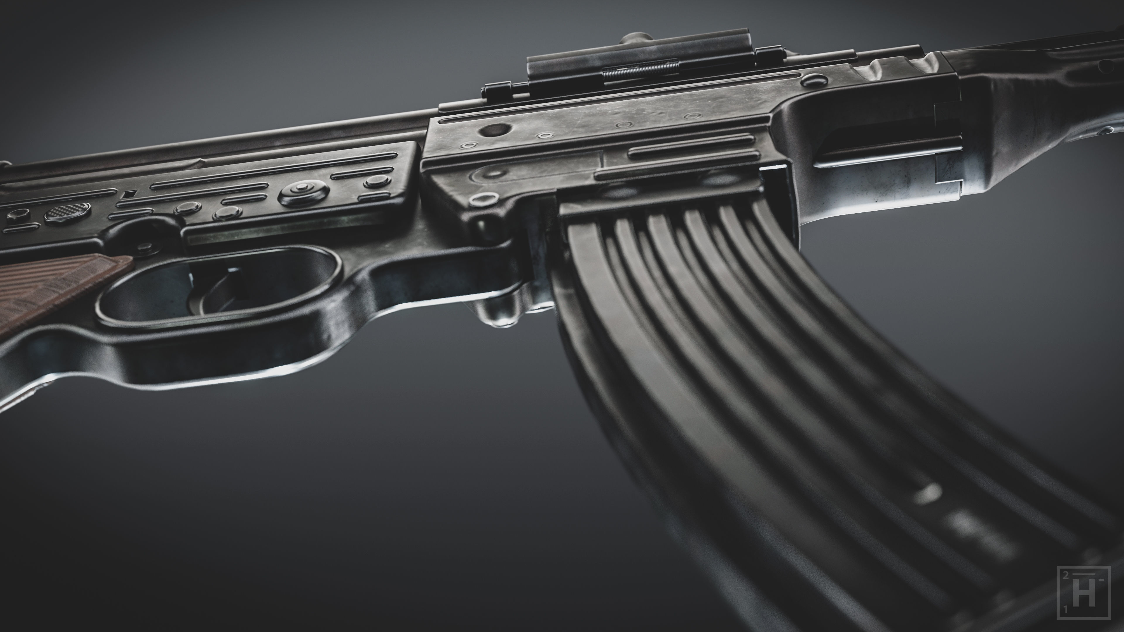 StG-44 ak - rifle Low-poly 3D model_5