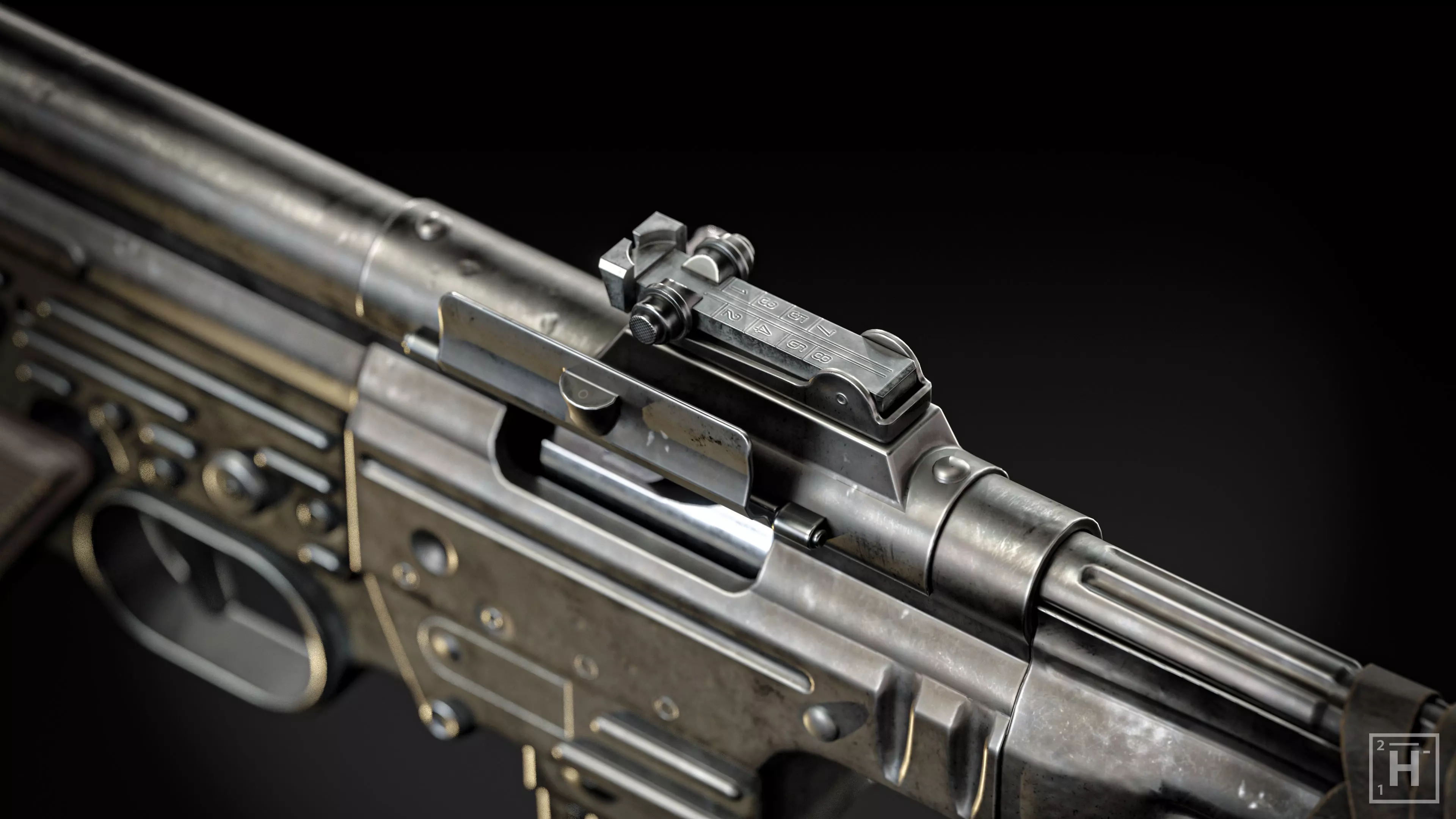 StG-44 ak - rifle Low-poly 3D model_0