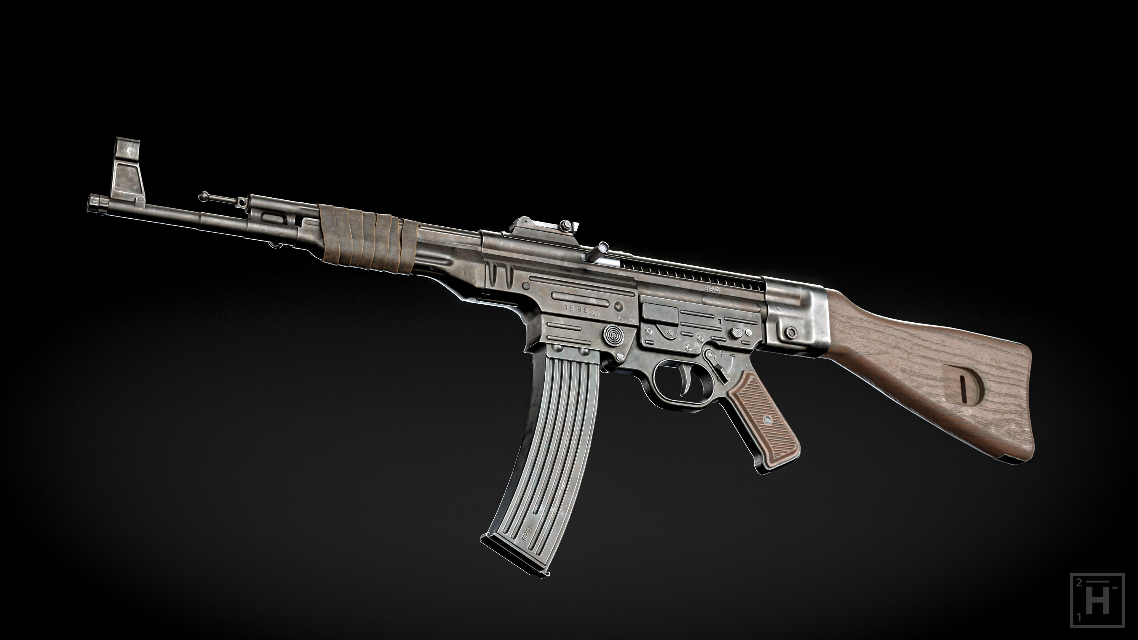 StG-44 ak - rifle Low-poly 3D model_3