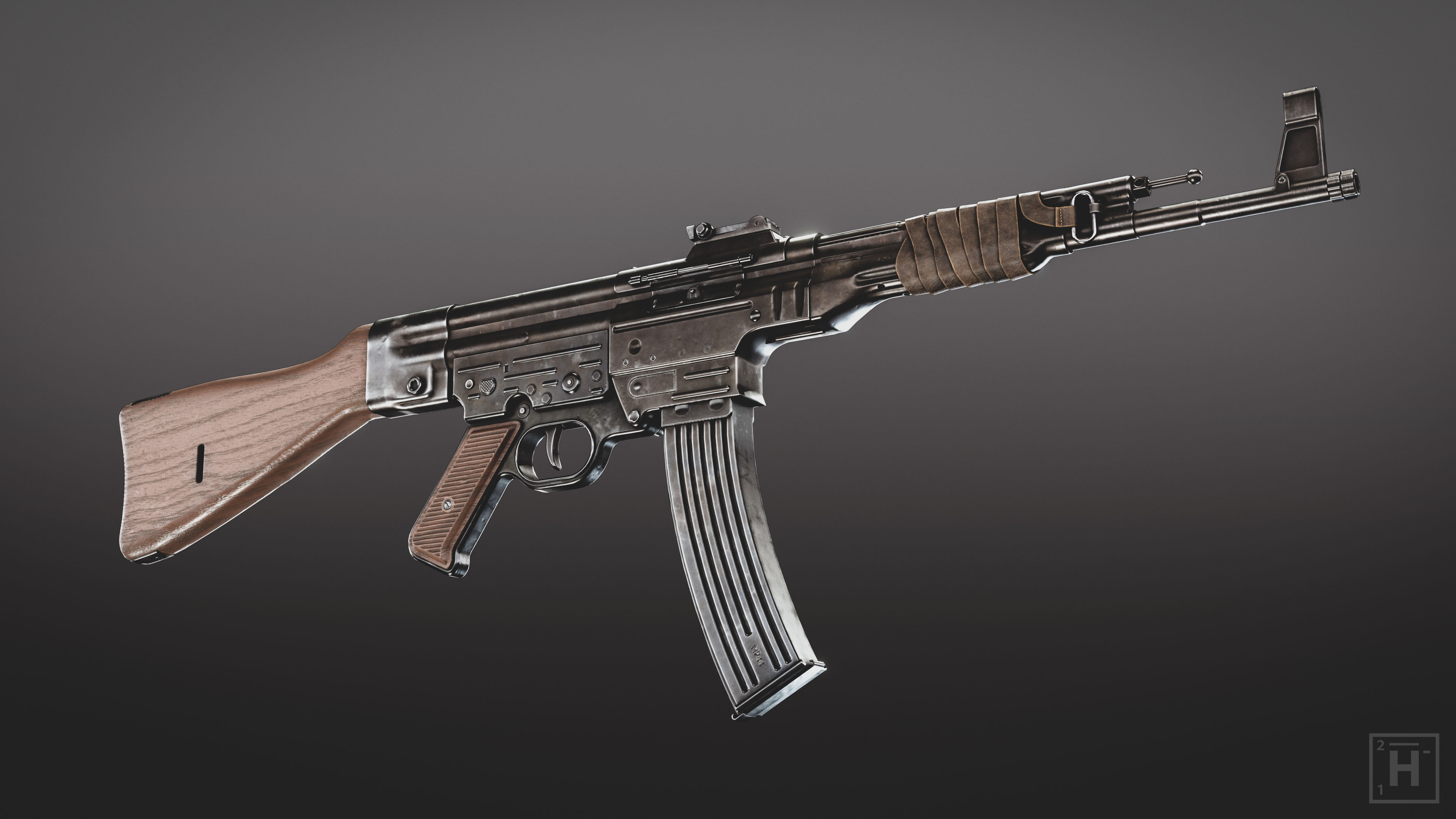 StG-44 ak - rifle Low-poly 3D model_6