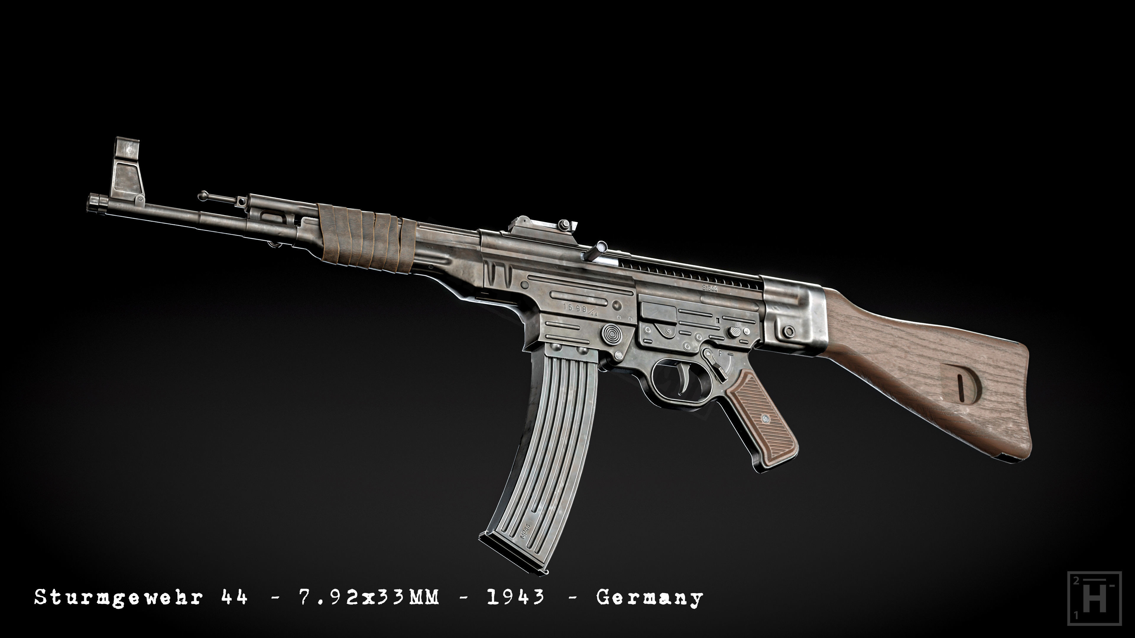 StG-44 ak - rifle Low-poly 3D model_2