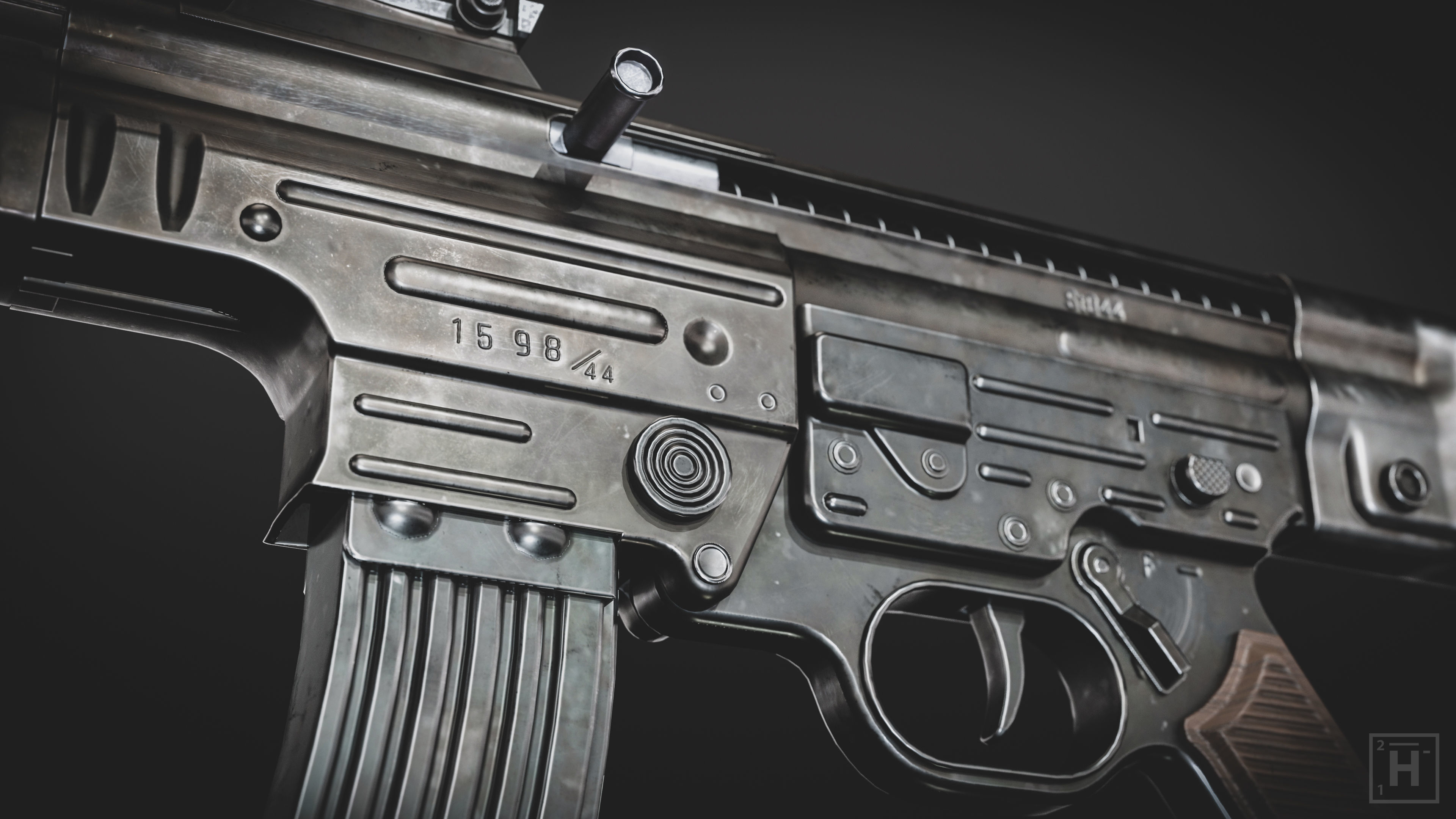 StG-44 ak - rifle Low-poly 3D model_4