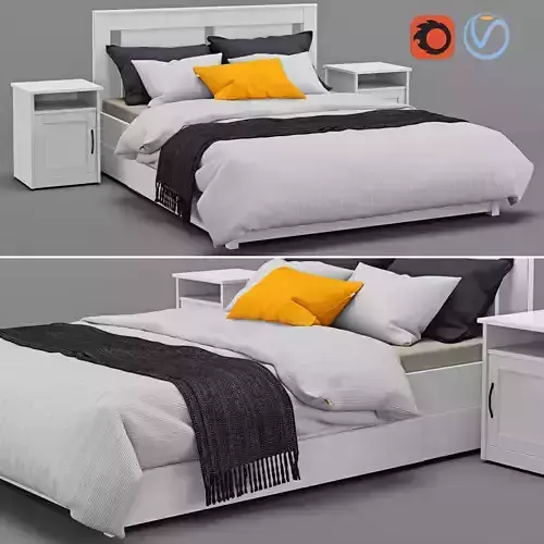 SONGESAND  Bed - BERGPALM  Quilt Cover And 2 Pillowcases