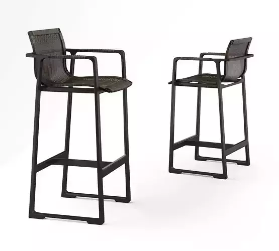 Holly Hunt Keel Bar stool and counter stool 3D model