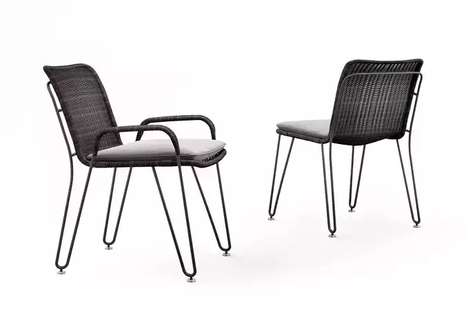 Holly Hunt Pelican dining chair and side chair