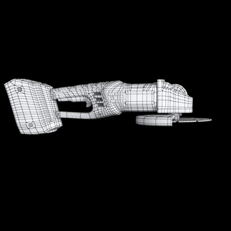 Angle Grinde metabo Low-poly 3D model_4